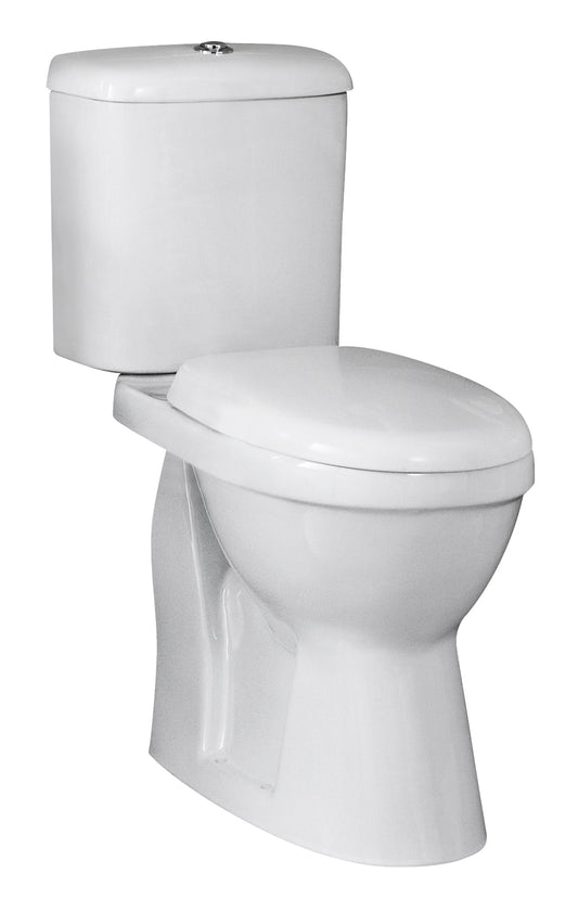 Nuie Doc M Comfort Height Close Coupled Toilet Pan & Cistern with Soft Close Seat