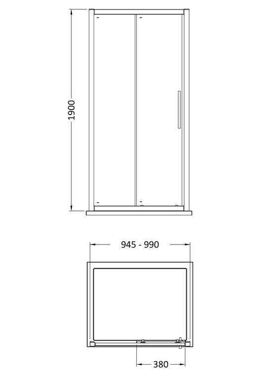 Hudson Reed Apex 1000mm Sliding Door